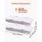 57L Clear Plastic 2 Pack Extra Large Under Bed Storage Organizer with Wheels and Stackable